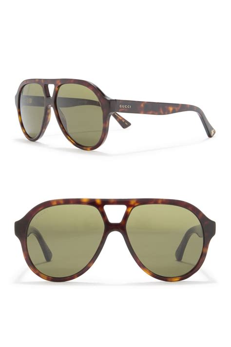 56mm sunglasses gucci|gucci unisex aviator sunglasses.